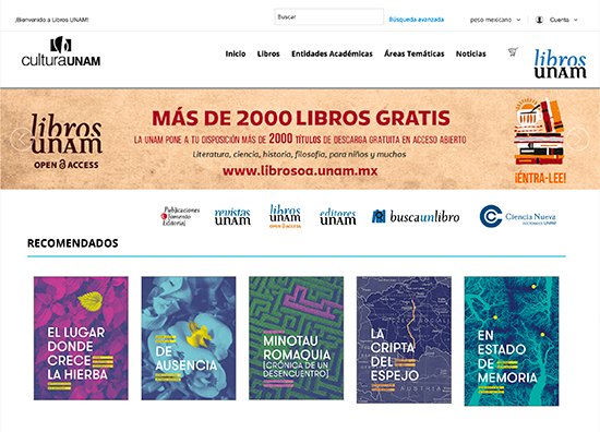 Imagen del sitio Libros UNAM